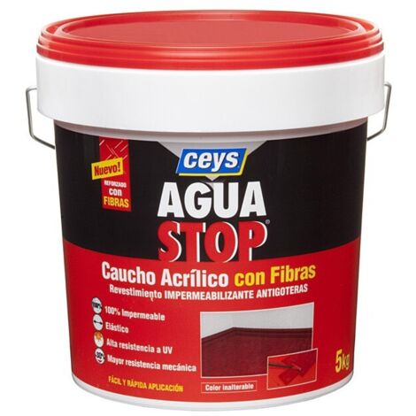 Impermeabilizzante in Gomma con Fibre CEYS Aguastop Grigio Alta Resistenza 5kg 903303