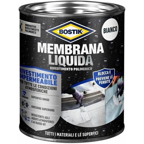 Impermeabilizzante Membrana Liquida Bostik Barriera Protettiva contro l'acqua – 1 L – BIANCO