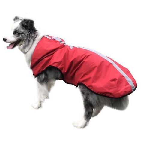 Imperméable 2 en 1 à capuche pour chiens de petite et moyenne taille - Combinaison légère et intégrale avec poncho de pluie respirant