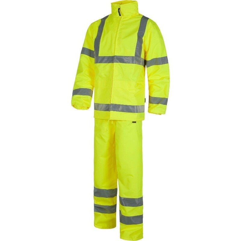 

Workteam - Traje de agua impermeable de alta visibilidad con cintas reflectantes S2010 | XXL - Amarillo