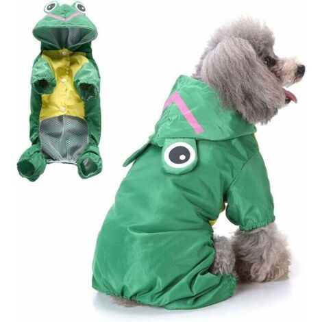 Imperméable canard mignon pour petits chiens (Vert S)-Fei Yu