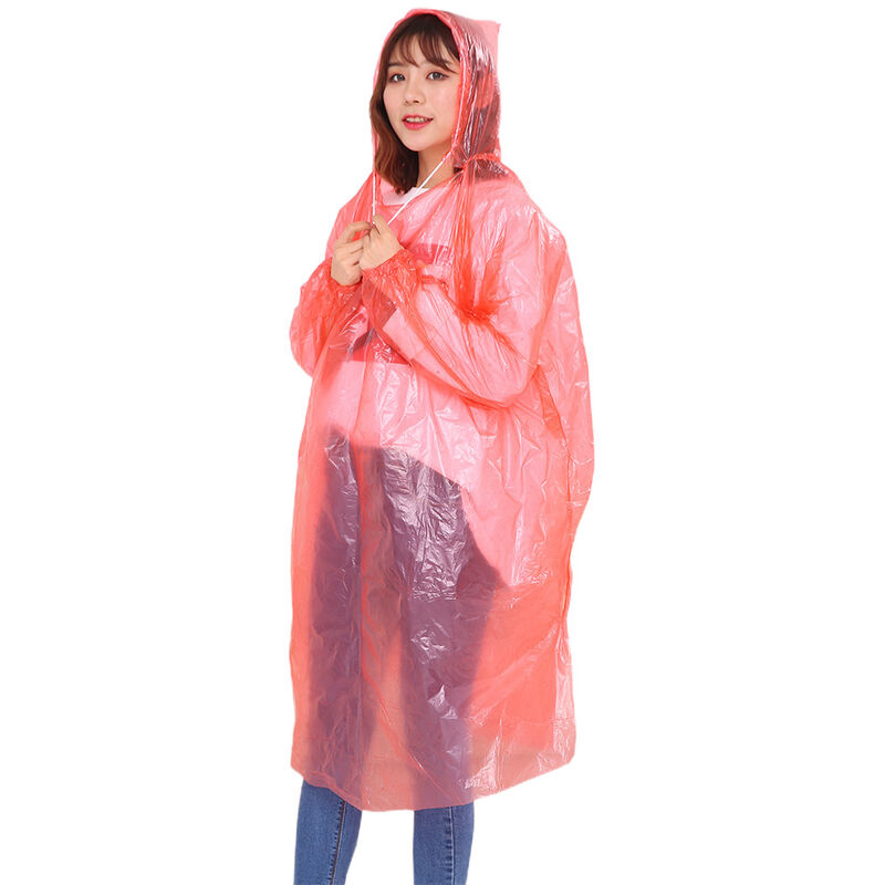 

Impermeable desechable para adultos engrosado, portatil, poncho para ninos, parque de atracciones, impermeables transparentes al aire libre, los