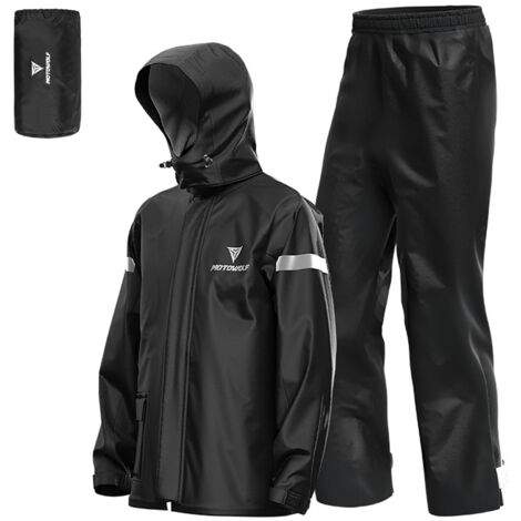 imperméable fendu pour moto,Noir, XL