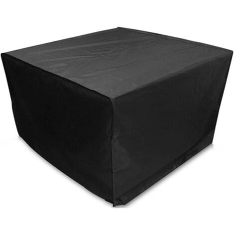 Imperméable Housse De Table Exterieur Rectangulaire 150x150x75cm, Housse De Protection Salon De Jardin Carré, Bache Table Jardin 420d Couverture De Meubles De Patio