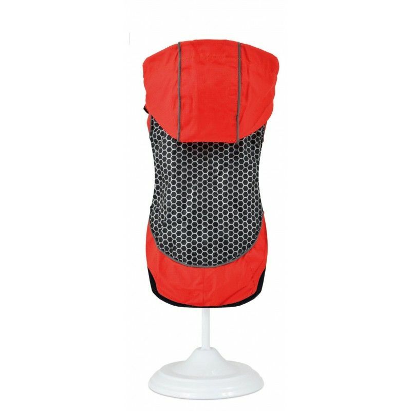 

impermeable para perro reflectante rojo NAYECO