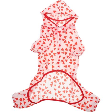 Imperméable pour chien/chiot (1 pièce) avec capuche, en polyester.