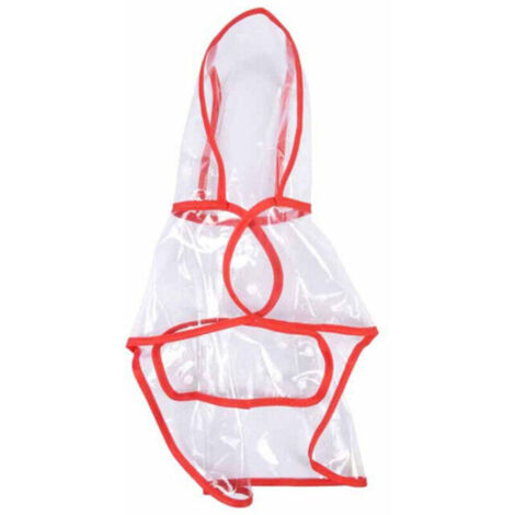 Imperméable pour Chien "Transparent" 30cm Rouge