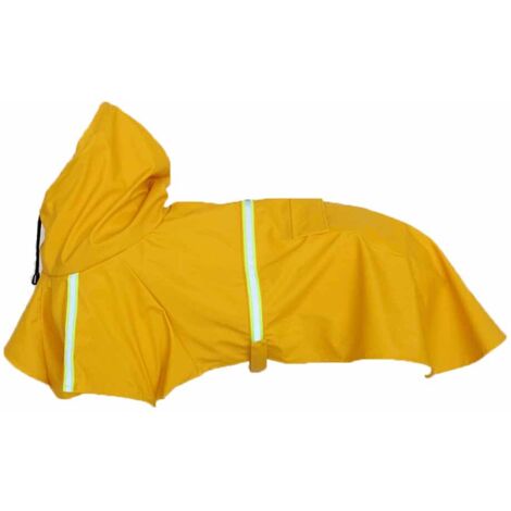 Imperméable pour chien – Veste imperméable ajustable avec bandes réfléchissantes (jaune, taille XL), shushianquan
