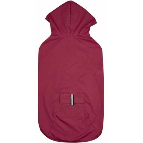 Imperméable pour chien, veste imperméable pour chien, doublure ultra-légère et respirante, veste pour chien, bandes réfléchissantes, imperméable à capuche pour chien, S (rouge)