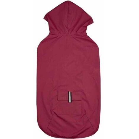 Imperméable pour chien, veste imperméable pour chien, doublure ultra-légère et respirante, veste pour chien, bandes réfléchissantes, imperméable à capuche pour chien, XL (rouge)