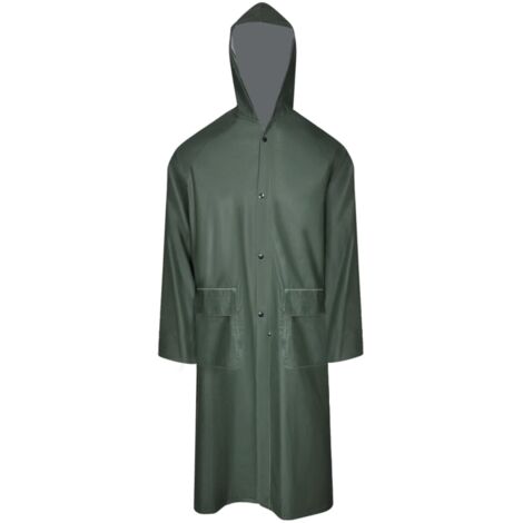 Imperméable robuste avec capuchon Vert M