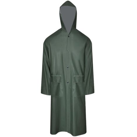 Imperméable robuste avec capuchon Vert XL