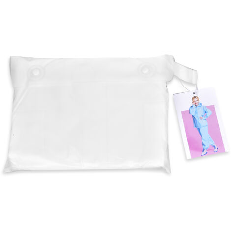 Imperméable Transparent Unisexe EVA, Veste et Pantalon de Pluie Clair pour Plein Air (Taille L)