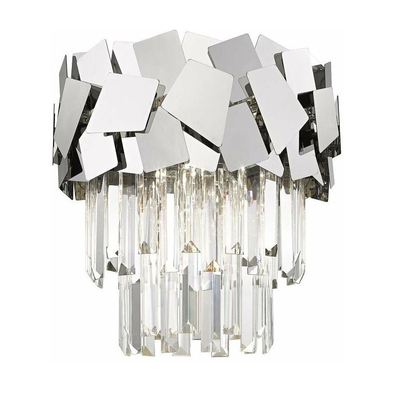 Impex Lighting - Impex Celine Semi-encastré Crystal Laser Cut 4 Lumières Chrome
