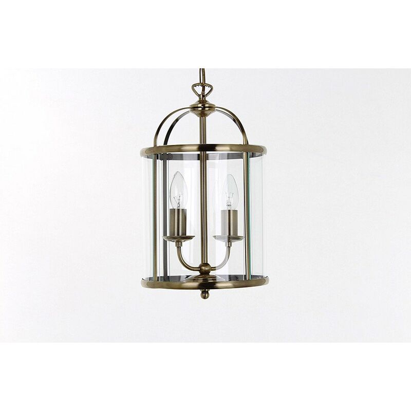 Impex Lighting - Impex Orly Plafonnier rond à lanternes en laiton antique