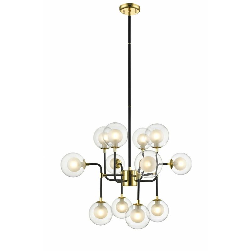 Impex Remy Plafoniera a Sospensione 12 Luci Oro