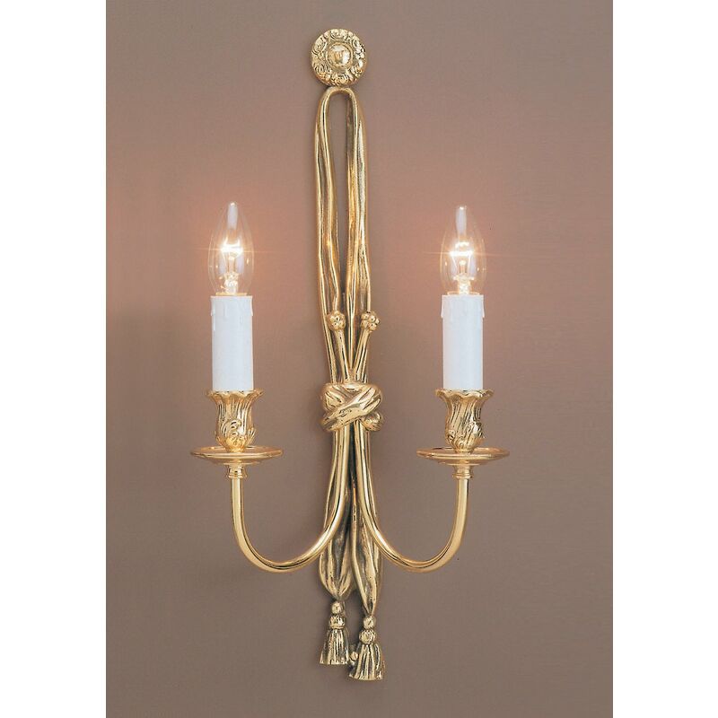 Impex Richmond Applique Bougie en Laiton Poli