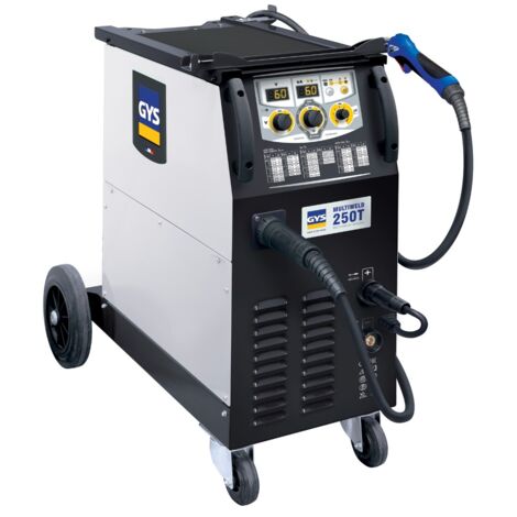 Impianto di saldatura MIG/MAG MULTIWELD 250T con alimentazione da 40 a 250 A, gas incluso