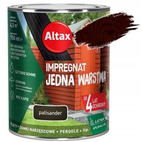 Impregnación monocapa para madera y hormigón, palo de rosa, 0,75 l