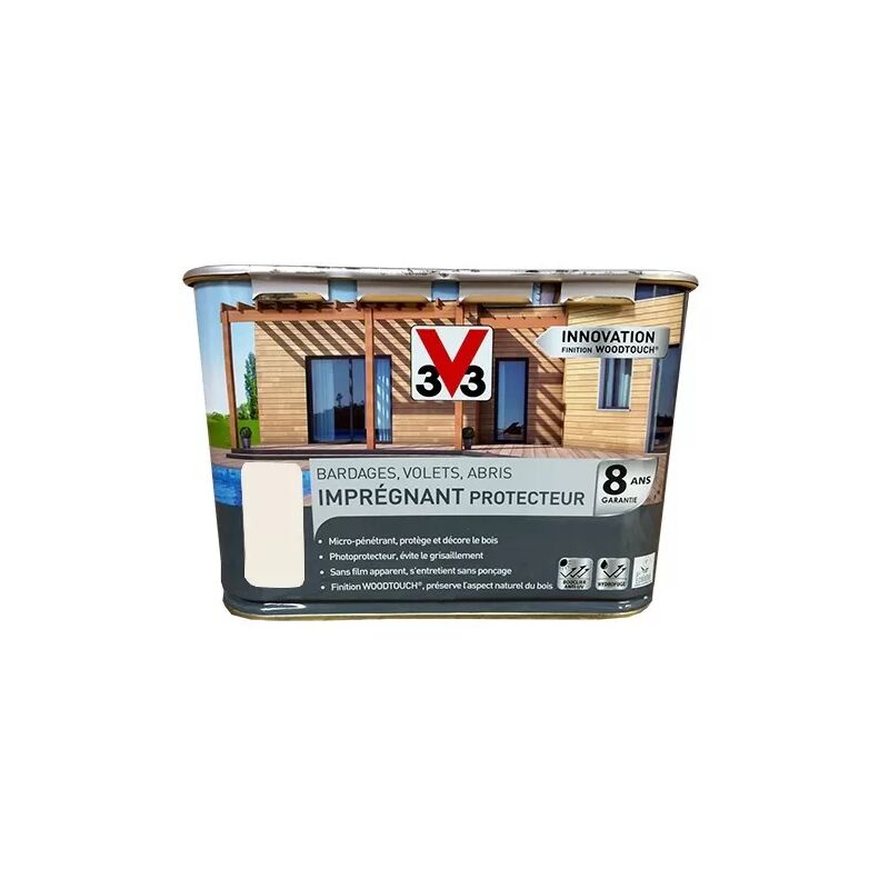 V33 - Imprégnant Protecteur Bois Woodtouch Blanc 6 l