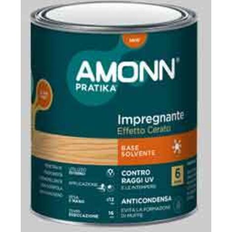 IMPREGNANTE A SOLVENTE EFFETTO CERA AMONN 0,75 lt - Trasparente - AMONN