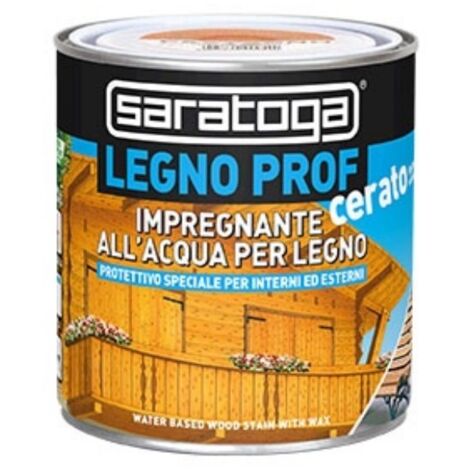 IMPREGNANTE CERATO ALL'ACQUA PER LEGNO COLORE ROVERE LEGNO PROF SARATOGA 750ml