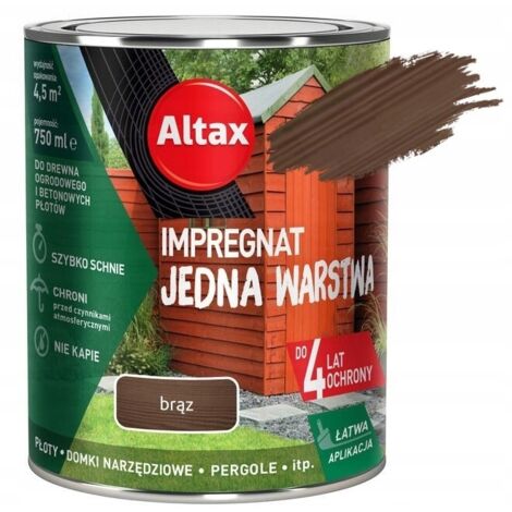 Impregnante monostrato per legno e cemento marrone 0,75l
