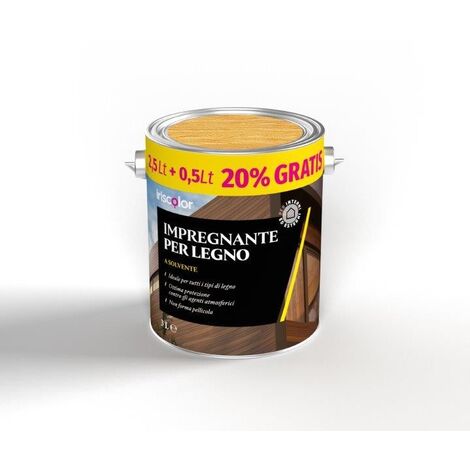 IMPREGNANTE PER LEGNO 2,5+20% OMAGGIO INCOLORE