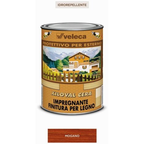 Impregnante Per Legno Veleca Xiloval Cera Mogano 1 Litro - Veleca