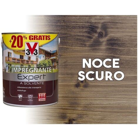 Impregnante protector para madera en base disolvente Expert nogal oscuro 3 litros