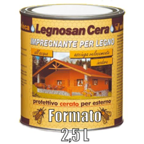 Impregnante Protettivo 2,5 Lt Mogano Cera Per Legno Legnosan Veleca - Veleca