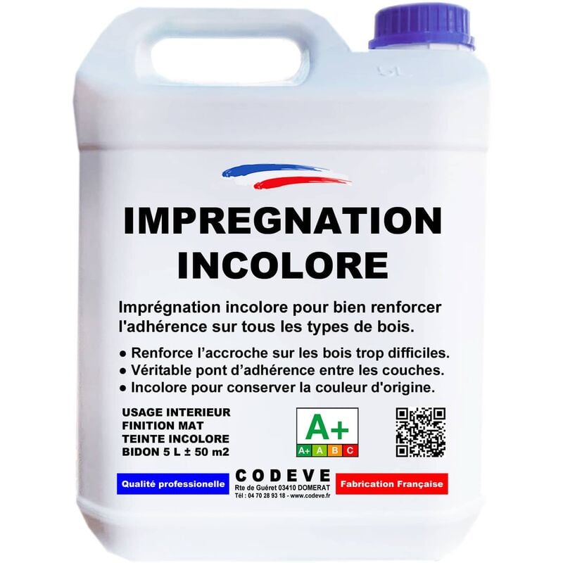 Saturateur Bois Incolore - 4x5 l - Codeve Bois - Incolore Pour Une Protection Durable Ne Masquant Pas Les Veines Du Bois.