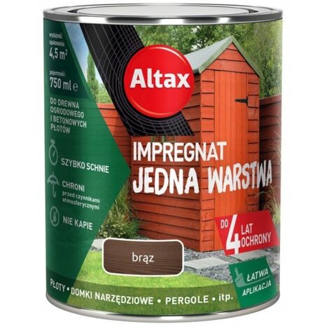 Imprégnation une couche pour bois et béton marron 0,75 l