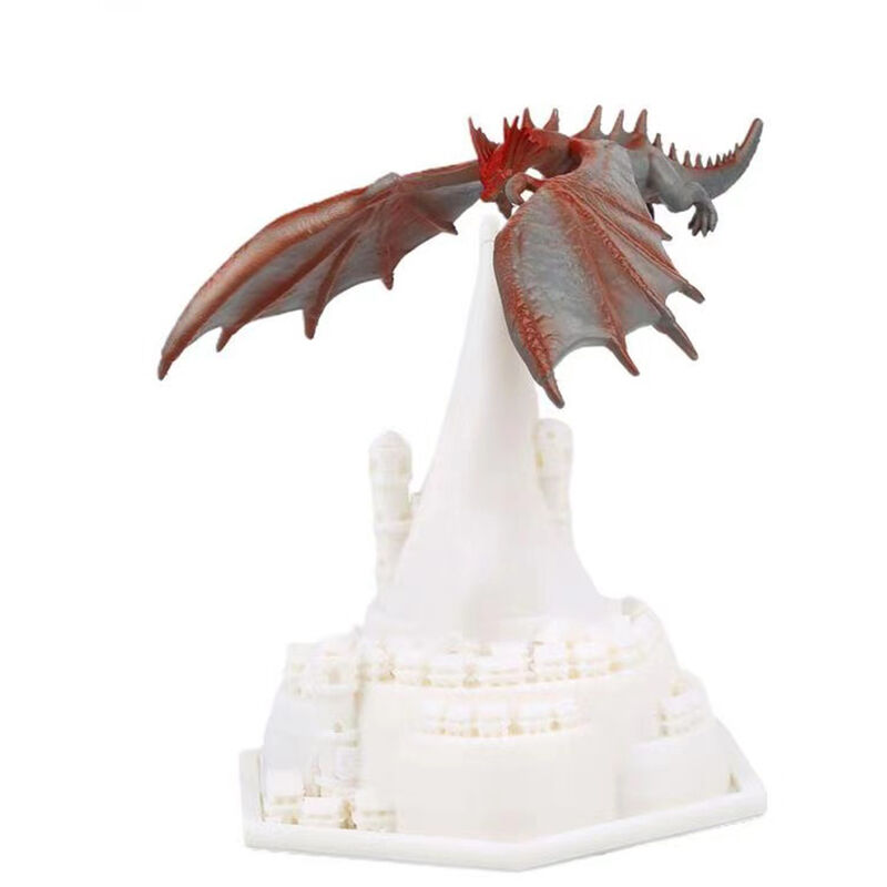 

Impresion 3D Forma de dragon Luz nocturna PLA degradable Desmontado Giratorio Iluminacion suave Decoracion del hogar, Dragon de fuego rojo