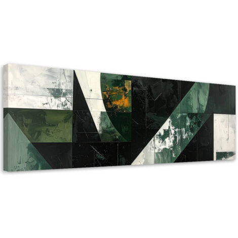 Impresión de Imagen, Abstracción formas verde gris, 150x50