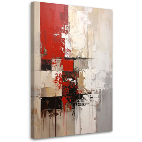Impresión de Imagen, Abstracción roja y beige, 30x45