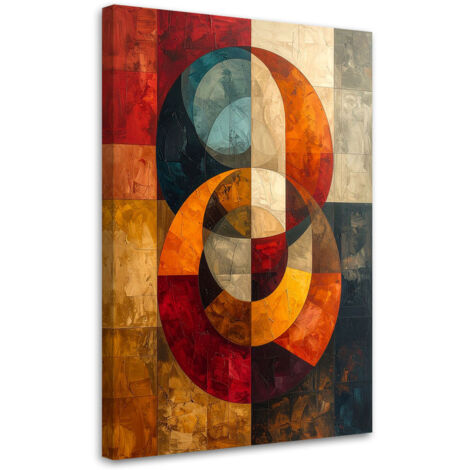 Impresión de Imagen, Arte geométrico abstracto en tonos tierra, 20x30