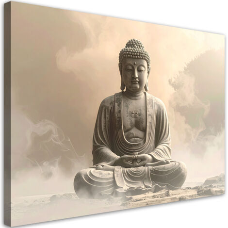 Impresión de Imagen, Buda en la niebla spa zen oriental, 30x20