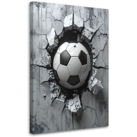 Impresión de Imagen, Fútbol sobre fondo beige, 30x45