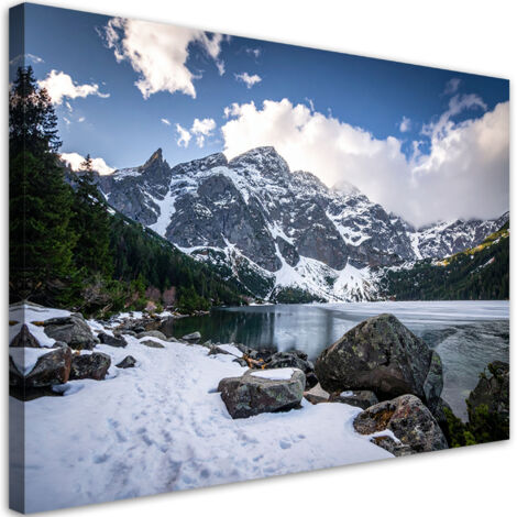 Impresión de Imagen, Mar ojo montaña paisaje naturaleza invierno, 30x20