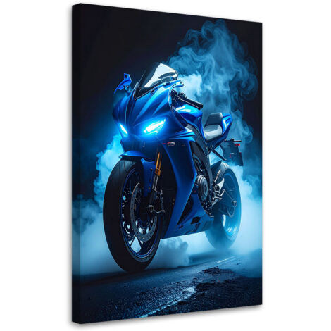 Impresión de Imagen, Motociclista azul, 30x45