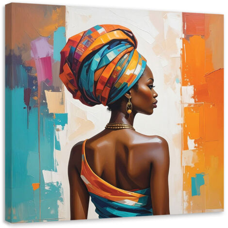 Impresión de Imagen, Mujer africana Colorida, 20x20