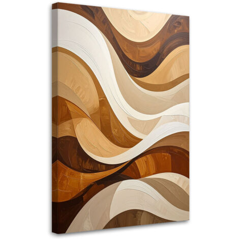 Impresión de Imagen, Olas Abstracto en marrones, 20x30