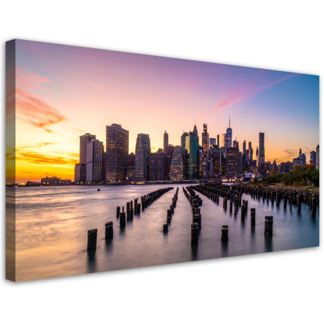 Impresión de Imagen, Paisaje arquitectónico de la ciudad de Nueva York, 80x40