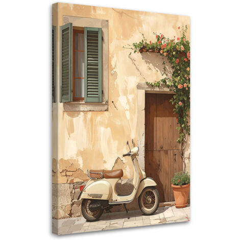 Impresión de Imagen, Scooter Vespa en la Toscana., 30x45