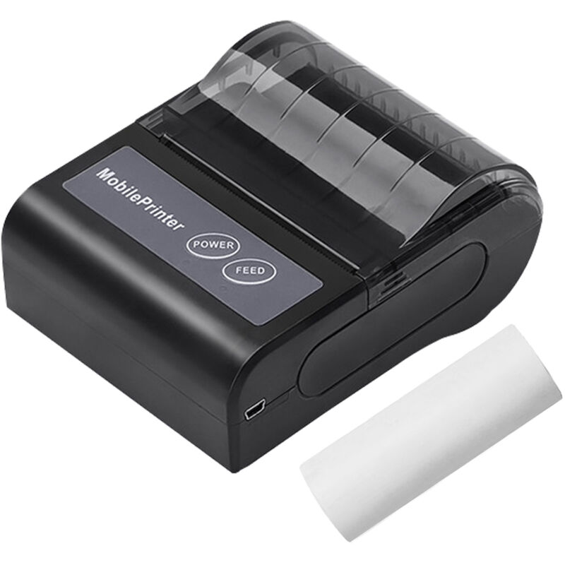

Happyshopping - Impresora termica portatil de recibos BT de 80 mm Impresora portatil personal Mini Bill POS con soporte de bateria recargable ESC /