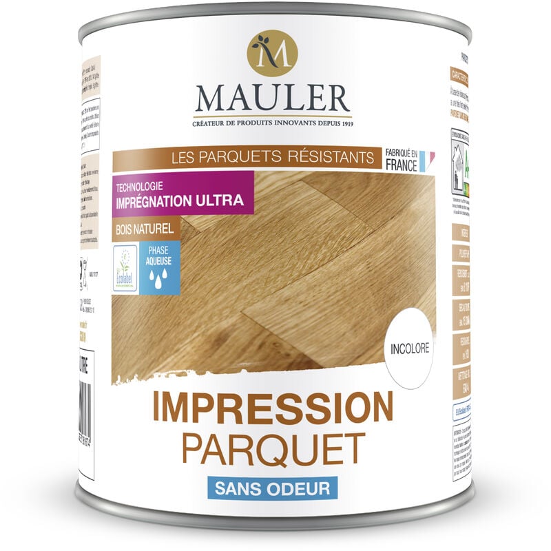 1919 By Mauler - mauler - Impression Parquet - 1L - Incolore - Sans Odeur - Durcit et Renforce Le Bois de Vos Parquets, Planchers et Escaliers