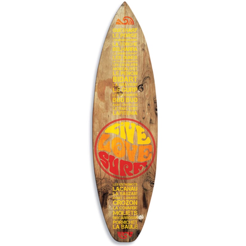 Hxadeco - Planche de surf décorative live love surf