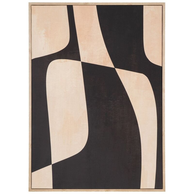 Impression sur Toile avec Cadre Cape, Polyester, MDF, Marron, Beige, 2,5x50x70 cm