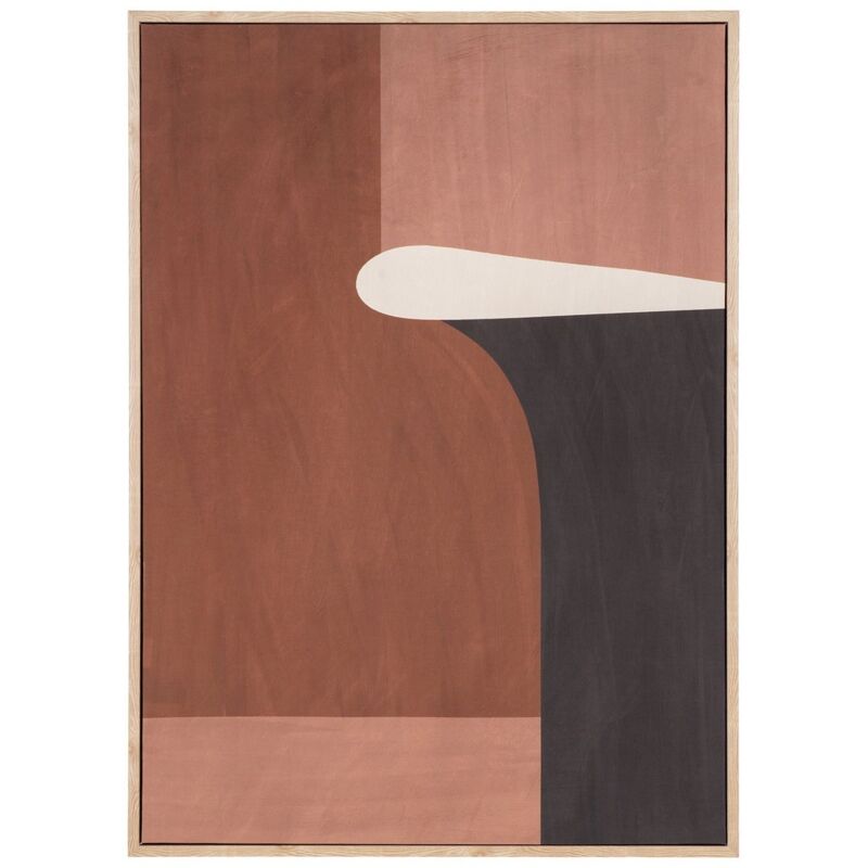 Impression sur Toile avec Cadre Cape, Polyester, mdf, Marron, 50x2,5x70 cm